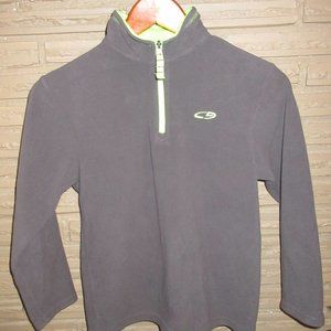 Boy's Champion Gray Green Half Zip Fleece Pullover